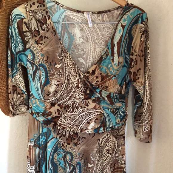 Y2k Purple Rain Patterned dress - Picture 3 of 10